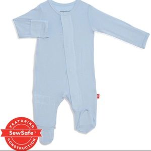 Magnetic Me modal magnetic footie set of 3 baby blue, navy blue, dark gray 0/3m
